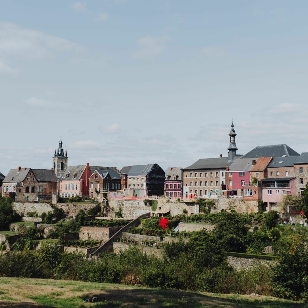 180828 Thuin Centre Historique Jardin Bois Avec Oevres Quartier Des Bateliers 54